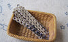 Accessories - 50 Pcs Of Silvery Gray Nickel Tone 10 Hole Connectors 3x35mm A4637