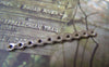 Accessories - 50 Pcs Of Silvery Gray Nickel Tone 10 Hole Connectors 3x35mm A4637