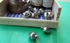Accessories - 50 Pcs Of Silvery Gray Nickel Tone Round Bells 6mm A3862