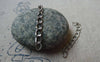 Accessories - 50 Pcs Of Silvery Gray Nickel Tone Steel Precut Extension Chain Link 3mm A5491