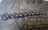Accessories - 50 Pcs Of Silvery Gray Nickel Tone Steel Precut Extension Chain Link 3mm A5491