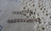Accessories - 50 Pcs Of Silvery Gray Nickel Tone Steel Precut Extension Chain Link 3mm A5491