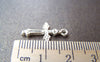 Accessories - 50 Pcs Of Tibetan Silver Antique Silver Cross Charms 11x21mm A872