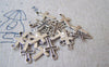 Accessories - 50 Pcs Of Tibetan Silver Antique Silver Cross Charms 7x11mm A4311