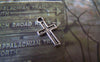 Accessories - 50 Pcs Of Tibetan Silver Antique Silver Cross Charms 7x11mm A4311