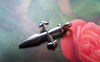 Accessories - 50 Pcs Of Tibetan Silver Antique Silver Cross Charms 9x19mm A2525