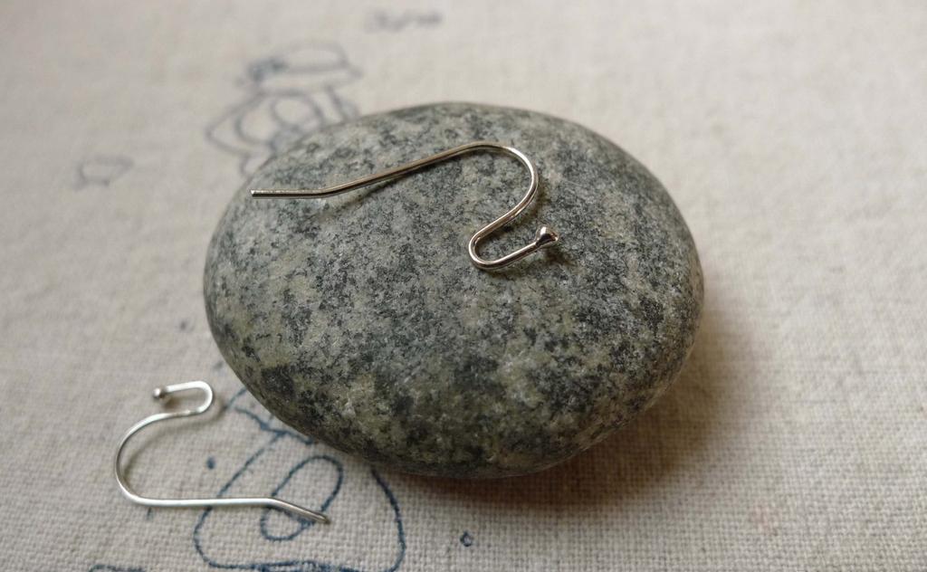 Accessories - 50 Pcs Platinum White Gold Tone Brass Ball End Fish Hook Earwire 10mm A6385