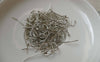 Accessories - 50 Pcs Platinum White Gold Tone Brass Ball End Fish Hook Earwire 10mm A6385