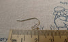 Accessories - 50 Pcs Platinum White Gold Tone Brass Ball End Fish Hook Earwire 10mm A6385