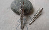 Accessories - 50 Pcs Silver Gray Nickel Tone Iron Filigree Cone Long Bead Caps 8x41mm A6778