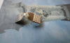 Accessories - 50 Pcs Silver Tone Fold Over Crimp Head Clasps Bead Tips Size 6x12mm A6319