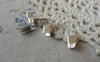 Accessories - 50 Pcs Silver Tone Fold Over Crimp Head Clasps Bead Tips Size 6x12mm A6319