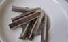 Accessories - 50 Pcs Silvery Gray Nickel Tone Ribbon Ends Clamps Fasteners Clasps 35mm A5029