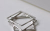 Accessories - 50 Pcs Square Rings Platinum Seamless Rings 20mm A7896