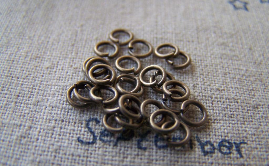 Accessories - 500 Pcs Of Antique Bronze Brass Jump Rings 4mm 22gauge A2343