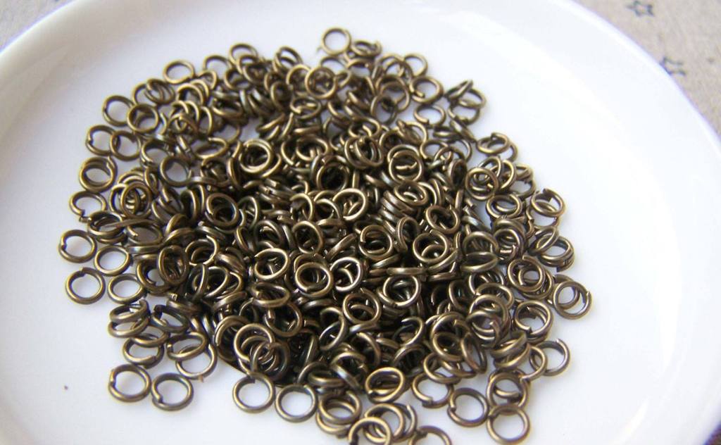 Accessories - 500 Pcs Of Antique Bronze Jump Rings 4mm 22gauge A1727
