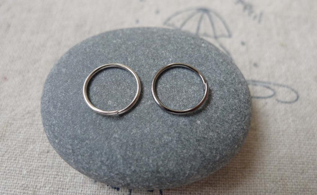 Accessories - 500 Pcs Platinum Gunmetal Metal Iron Jump Rings Size 10mm 22gauge