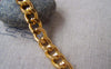 Accessories - 6.6 Ft (2m) Gold Tone Aluminium Thick Curb Chain Unsoldered Links 9x11.5mm A4532