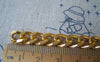 Accessories - 6.6 Ft (2m) Gold Tone Aluminium Thick Curb Chain Unsoldered Links 9x11.5mm A4532