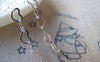 Accessories - 6.6 Ft (2m) Of Silver Tone Brass Flat Heart Link Chain Soldered Links 3x4.3mm A2002