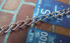 Accessories - 6.6ft (2m) Of Platinum White Gold Tone Brass Curb Chain 3.1mm A4436