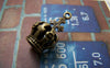 Accessories - 6 Pcs Antique Bronze 3D Crown Charms 10x19mm A5213