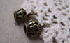 Accessories - 6 Pcs Antique Bronze 3D Crown Charms 10x19mm A5213
