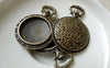 Accessories - 6 Pcs Antique Bronze Pocket Watch Round Base Pendants Match 19.5mm Cabochon A6418