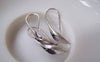Accessories - 6 Pcs Antique Silver Brass Calla Lily Flower Hook Earwire Charms 11x25mm A3584