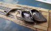Accessories - 6 Pcs Antique Silver Calla Lily Flower Charms Pendants 14x37mm A955
