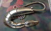 Accessories - 6 Pcs Antique Silver Shrimp Pendants Charms 35x56mm A7466