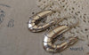 Accessories - 6 Pcs Antique Silver Shrimp Pendants Charms 35x56mm A7466