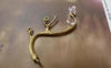 Accessories - 6 Pcs Gold Tone Brass Deer Horn Antler Charms With Multiple Loops 13x36mm A584