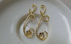 Accessories - 6 Pcs Of Anti Tarnish 18K Gold Colored Brass Flower Branch Charms 11x38mm A6148