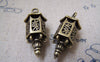 Accessories - 6 Pcs Of Antique Bronze 3D Filigree Lantern Pendant Charms 12x35mm A2225