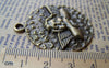 Accessories - 6 Pcs Of Antique Bronze Angel Round Pendants Charms 39mm A1642