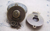Accessories - 6 Pcs Of Antique Bronze Bow Tie Flower Summer Hat Charms Pendants 35x44mm A3738