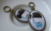 Accessories - 6 Pcs Of Antique Bronze Boy Male Symbol Oval Enamel Pendants Charms 22x45mm A7786