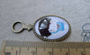 Accessories - 6 Pcs Of Antique Bronze Boy Male Symbol Oval Enamel Pendants Charms 22x45mm A7786