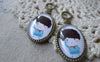 Accessories - 6 Pcs Of Antique Bronze Boy Male Symbol Oval Enamel Pendants Charms 22x45mm A7786