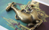 Accessories - 6 Pcs Of Antique Bronze Cartoon Dinosaur Pendants 31x42mm A2368