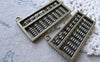 Accessories - 6 Pcs Of Antique Bronze Chinese Abacus Pendants Charms 23x49mm A7778