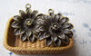 Accessories - 6 Pcs Of Antique Bronze Daisy Flower Charms 23mm A342