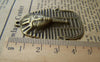 Accessories - 6 Pcs Of Antique Bronze Egyptian Pharaoh Pendants 35x45mm A1627