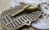 Accessories - 6 Pcs Of Antique Bronze Egyptian Pharaoh Pendants 35x45mm A1627