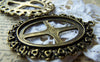 Accessories - 6 Pcs Of Antique Bronze Filigree Cross Oval Cameo Base Settings Match 27x37mm Cameo A3168