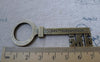 Accessories - 6 Pcs Of Antique Bronze Flat Key Pendants Charms 25x71mm A7768