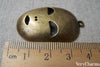 Accessories - 6 Pcs Of Antique Bronze Halloween Mask Charms 26x40mm A716