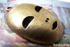 Accessories - 6 Pcs Of Antique Bronze Halloween Mask Charms 26x40mm A716
