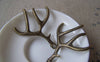 Accessories - 6 Pcs Of Antique Bronze Huge Antler Deer Horn Charms 40x52mm A4629